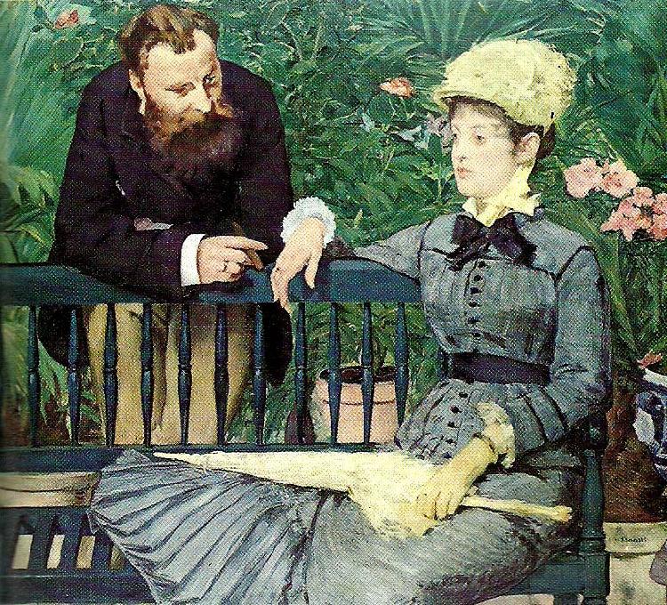 Claude Monet in the conservatory oil painting picture